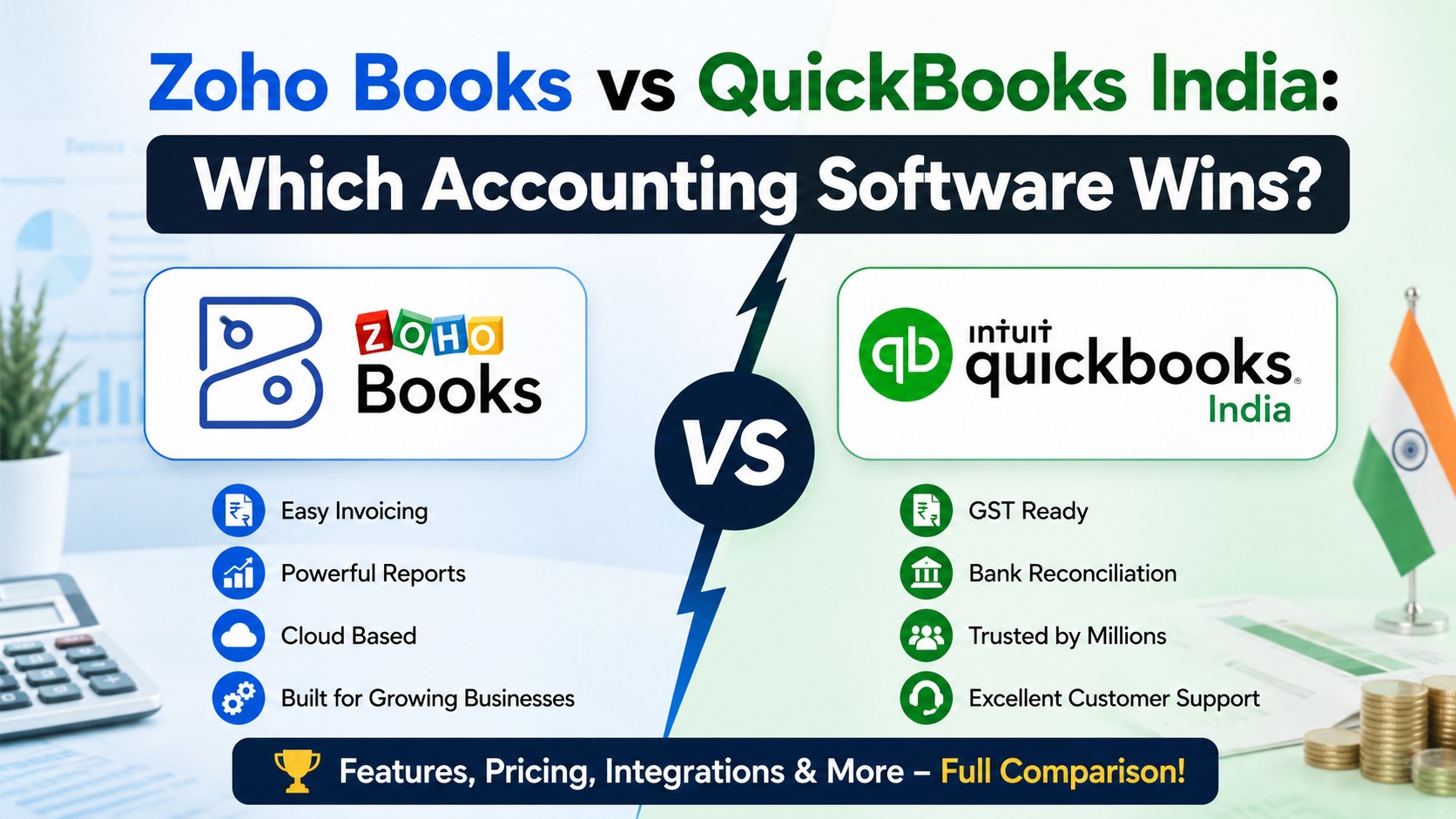 Zoho Books vs QuickBooks India