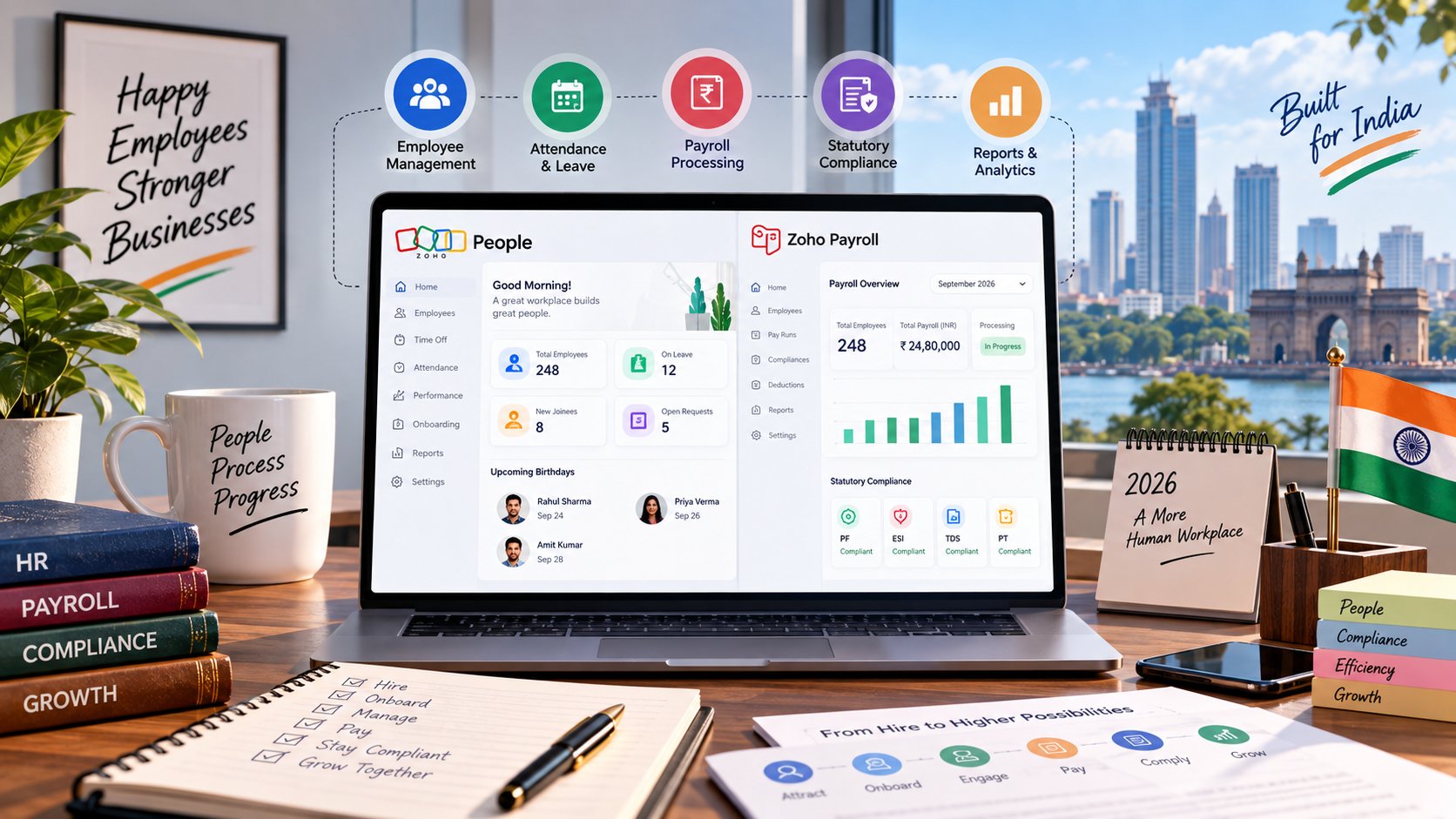 Zoho People and Payroll setup