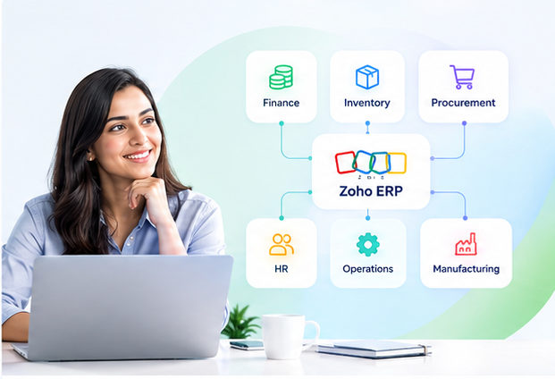 Zoho ERP connected finance and operations